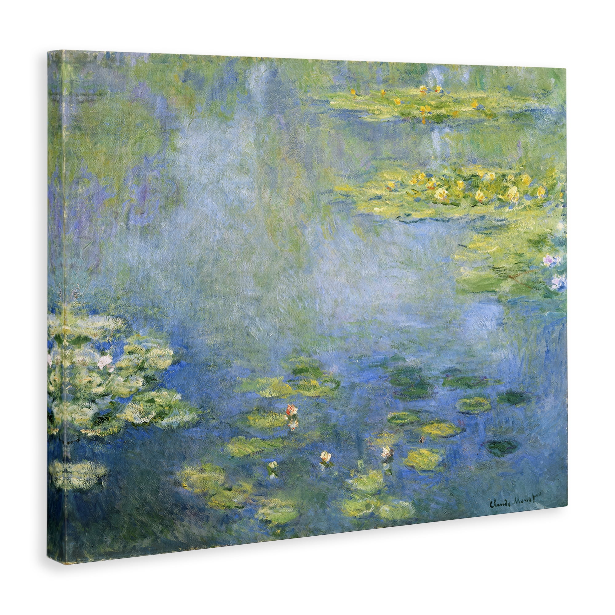 Stupell Industries Classical Monet Green Water Lilies Landscape & Nature Painting Wrapped Canvas Art Print Wall Art, 20 x 16