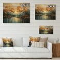 thumbnail image 4 of Designart "Golden Reflections Birch Woods II" Tree Birch Print on Natural Pine Wood, 4 of 5