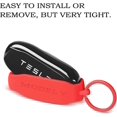 thumbnail image 4 of Funda para llavero de Tesla Model Y, funda protectora de silicona para llavero de coche con llavero para accesorios de Tesla Model Y (rojo, Model Y), 4 of 5