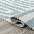 thumbnail image 6 of JONATHAN Y WSH309A-28 Maze Abstract Two-Tone Low-Pile Machine-Washable Blue/Cream 2 ft. x 8 ft. Runner Rug, Bohemian, Pet Friendly, Stain Resistant, Easy to Clean, for Living Room; Kitchen, Bedroom, 6 of 10