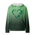 thumbnail image 4 of xixinqiwan Women's St. Patrick's Day Hooded Sweatshirts,Women's Four-Leaf Clover Pullover Sweatshirt Hoodie For Paddys Day Black M, 4 of 6
