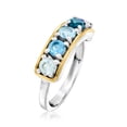 thumbnail image 4 of Ross-Simons 1.30 ct. t.w. Multi-Gemstone Ring in Sterling Silver and 14kt Yellow Gold, Women's, Adult, 4 of 8