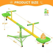 Wostoo Kids Seesaw, Spinning Teeter Totter, 360 Degrees Rotating Kids Outdoor Playground Equipment for 3-10 Years Old Kids, Toddlers, Boys, Children