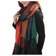 thumbnail image 1 of Foulard Longue d'Hiver Chaude, Châle en Laine à Franges Tournantes pour Femme, 1 of 3