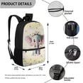 thumbnail image 3 of Uorisanigo Kids Daisy Elephant Backpack for School 4 in 1 Set, Large Capacity Back to School Bag Insulated Lunch Box Pencil Bag Water Bottle Sleeve Gift for Teens, 3 of 7