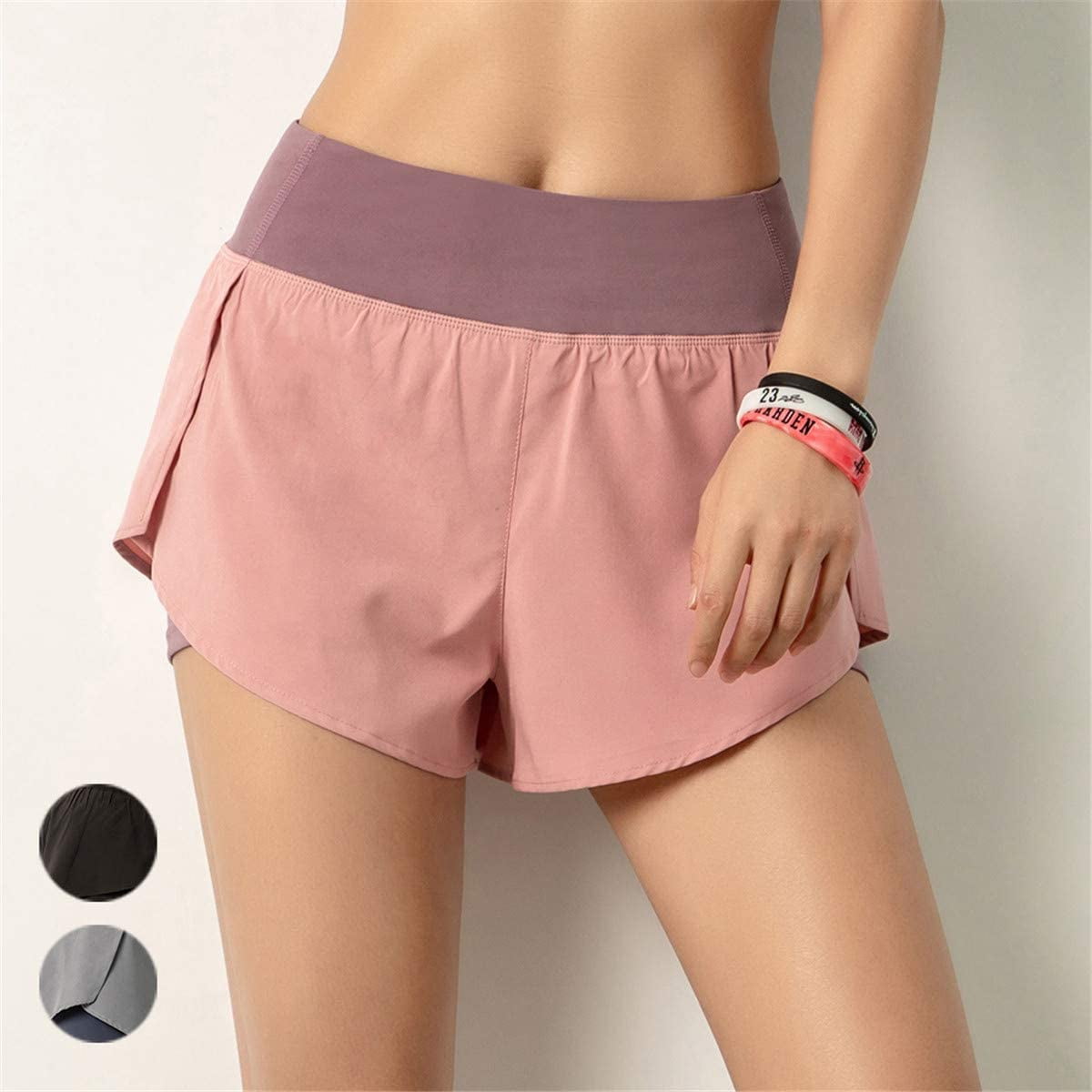 Womens 2 in 1 Yoga Gym Sport Shorts Workout Running Short Pants Quick Dry Athletic  Shorts with Pocket - Walmart.com