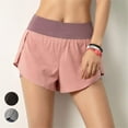 thumbnail image 6 of Women's 2 in 1 Running Shorts Workout Athletic Gym Yoga Shorts for Women with Phone Pockets, 6 of 7