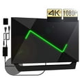thumbnail image 1 of Antenas de TV, receptores de TV, antena de TV moderna, antena interior/exterior con alcance de 160 km para Smart TV y televisores antiguos, antena de TV digital con cable coaxial y amplificador de señ, 1 of 8