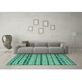 thumbnail image 3 of Ahgly Company Machine Washable Indoor Rectangle Southwestern Turquoise Blue Country Area Rugs, 2' x 4', 3 of 4