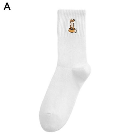 

Women Cartoon Print Socks Japanese Fashion Funny Stockings Color White M4S6 D0D3