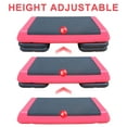 thumbnail image 3 of Adjustable Workout Aerobic Stepper In Fitness & Exercise Step Platform Trainer Red Black With 4 Risers, 3 of 7