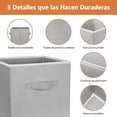 thumbnail image 3 of Cajas de Almacenamiento Plegables de Tela, Cubos de Almacenamiento 28 cm, Juguetero Organizador Infantil para Niños, Cajas Organizadoras Contenedores para Clósets, Cajas para Ropa（10pcs）, 3 of 14