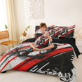 thumbnail image 4 of Manfei Sporty Motocross 7 Pieces Full Size Bedding Sets，Classic Sports Art Full Size Bed in a Bag，Black Red,Black Reversible, 4 of 7