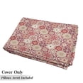 thumbnail image 5 of Ethnic Floor Pillow Lounger Cover, Hexagonal Moroccan Bohemian Culture Traditional Mosaic Tiles Pattern Print, Nap Mat Printed Fabric Case for 5 Pillows, 88" x 27", Ruby Peach and Beige, by Ambesonne, 5 of 5