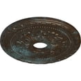 thumbnail image 3 of Ekena Millwork 20 7/8"OD x 3 5/8"ID x 1 5/8"P Palmetto Ceiling Medallion (Fits Canopies up to 5"), Hand-Painted Bronze Blue Patina, 3 of 7