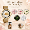 thumbnail image 5 of Cillso Smart Watch for Women, Elegant Round Smartwatch with 1.19" AMOLED Display, Bluetooth Calling, Stainless Steel Mesh Band, Sleep & Cycle Tracking, 100+ Sports Modes, Android iPhone, perfect gift, 5 of 9