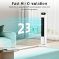 thumbnail image 6 of Antarctic Star Portable Tower Fan, 80°Oscillation Fan, with Remote Control, Standing Bladeless Fan, 12H Timer, 5 Speeds and 3 Modes, Quiet Cooling for Bedroom and Living Room, White, 6 of 7