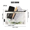 thumbnail image 3 of 2 Pack Flip Folders with Clear PVC Window Binder Pouches 3-Ring Binder Organizer for Office & Home Dragonflies with White Daisies, 3 of 6
