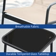 thumbnail image 5 of Uforic 3 Pieces Outdoor Patio Conversation Set, Textilene Patio Bistro Set with Coffee Table, Modern Rocking Bistro Chair - Brown, 5 of 6