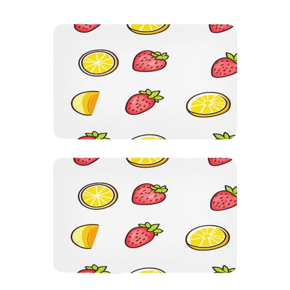 Fruit Series 2 Pack 4x2.5 Inch Magnetic Stickers Thick and Strong for Fridge Dishwasher Teaching
