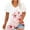 #57-Pink, variant on Staron Women's Summer Tops Plus Size Short Sleeve V Neck Shirts Oversized Floral Print Casual Loose Tops Loose Fit Blouses Pink XXL