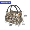 thumbnail image 3 of Vsdgher Leopard Print Insulated Reusable Bags with Sturdy Zipper and Handles, Foldable Totes for Hot or Cold Food Bring or Delivery, 3 of 8