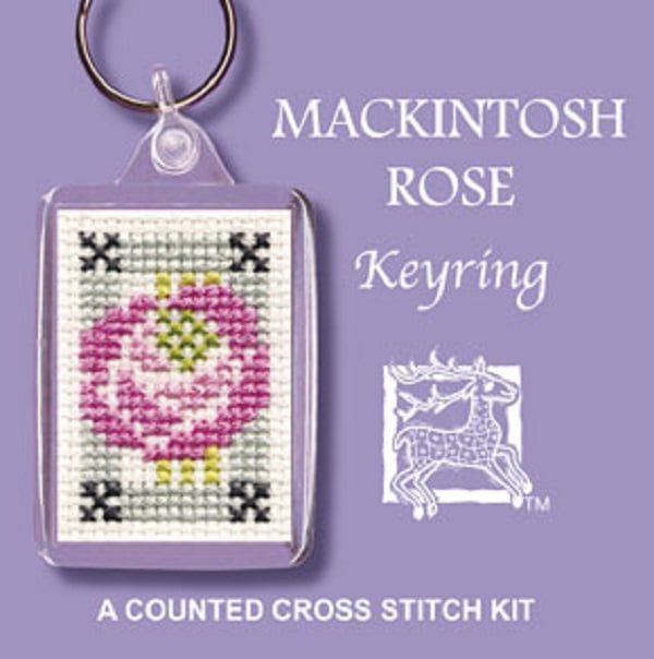 Mackintosh Rose Textile Heritage Counted Cross Stitch Kit Coaster Kit