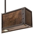 thumbnail image 3 of Meyda Tiffany 165255 72 Inch Long Giradeau Wood Beam Oblong Pendant   Black Textured Finish, 3 of 7