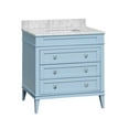 thumbnail image 5 of Eleanor 36" Bathroom Vanity with Powder Blue Cabinet and Carrara Marble Top, 5 of 7