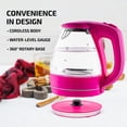 thumbnail image 4 of Hervidor eléctrico OVENTE KG83F 1.5L de vidrio borosilicato rosa, 4 of 9