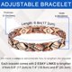 thumbnail image 4 of Pulseras magnéticas de cobre puro al 99,9 % para mujer, ajustables de 6,8 a 8 pulgadas, regalo de joyería de cristal para el día de San Valentín, 4 of 5