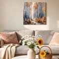 thumbnail image 6 of Canvas Wall Art Landscape Nature Canvas Art Print Tree Forest Leaves Yellow Fall Pictures Wall Decor for Living Room Bedroom Artwork Decorations Stretched Framed Ready to Hang 8"x8", 6 of 9