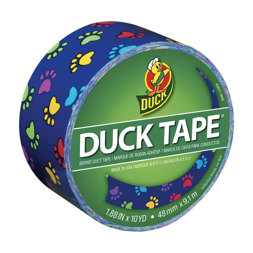 Duck Tape Colorful Paws Duct Tape. 1.88 inches wide 10yard roll