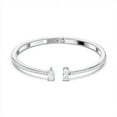 thumbnail image 1 of Attract Cuff Bracelet Jewelry Collection, Rhodium Tone Finish, Clear Crystals, 1 of 4