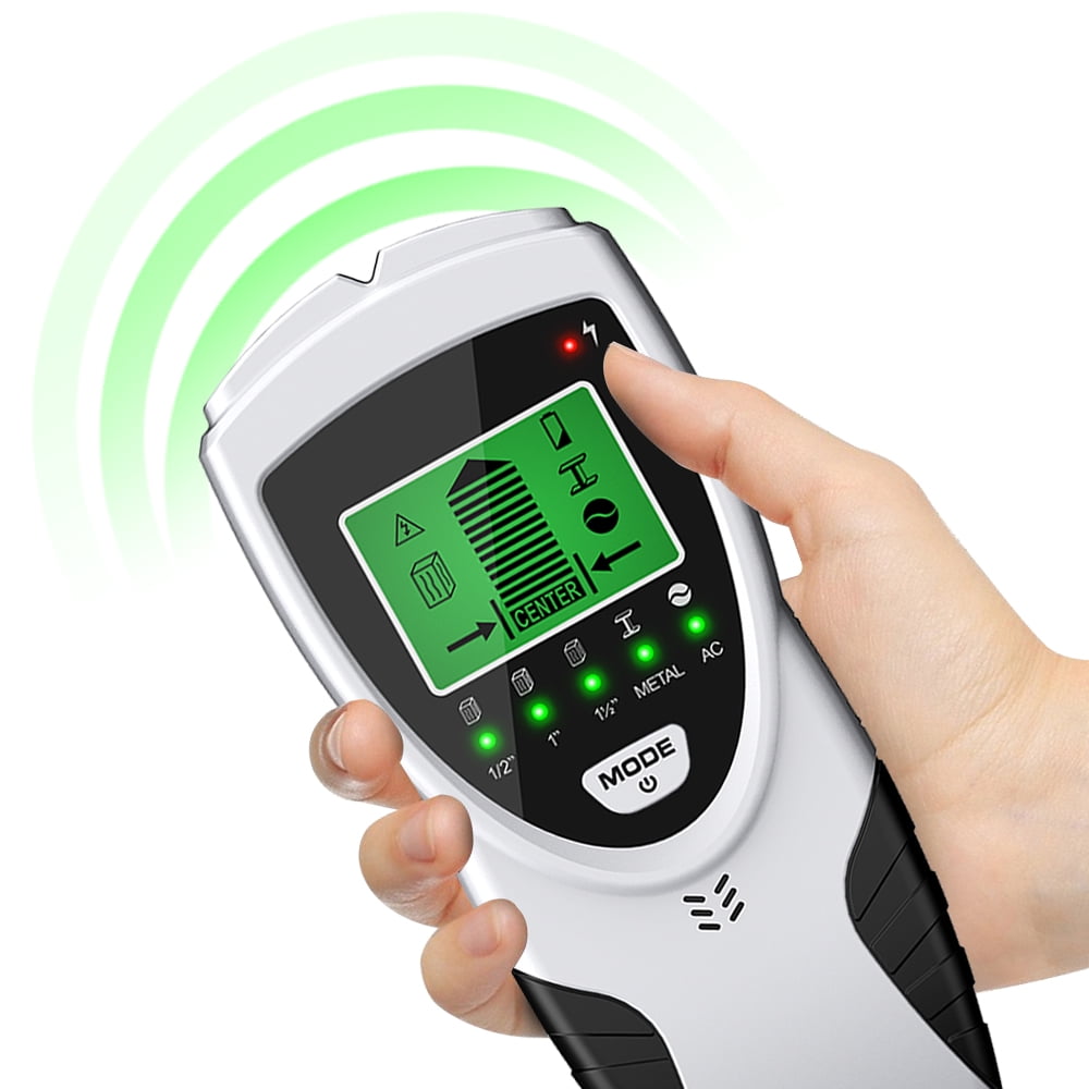 Stud Finder Wall Scanner, 5 in 1 Stud Detector with HD LCD Display for Center and Edge of Wood Metal AC Wire Detection