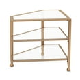 thumbnail image 3 of Jumpluff Metal/Glass Corner TV Stand, For TV's up to 33.25", Soft Gold, 3 of 11