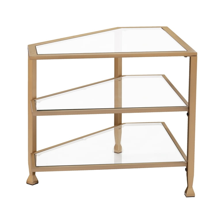 Corner tv cheap stand gold