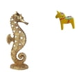 thumbnail image 1 of Escultura De Resina De Caballo Dorado Dalecarlian, Figura Decorativa Para Oficina, Dormitorio, Sala De Estar, Estantería, Armario, Adorno Para El Hogar, Coleccionable, 1 of 8