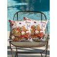 thumbnail image 4 of Outdoor Pillows Waterproof, Fall Truck Pumpkins Bedding Throw Pillows with Insert for Couch Sofa Bed, Thanksgiving Maple Leaves Gray Wooden 18x18 Inch Pillowcases Decorative Patio Pillow Set of 2, 4 of 8