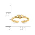 thumbnail image 5 of 14K Yellow Gold Ring Band Toe Diamond Round .01ct Heart, Size 5, 5 of 5