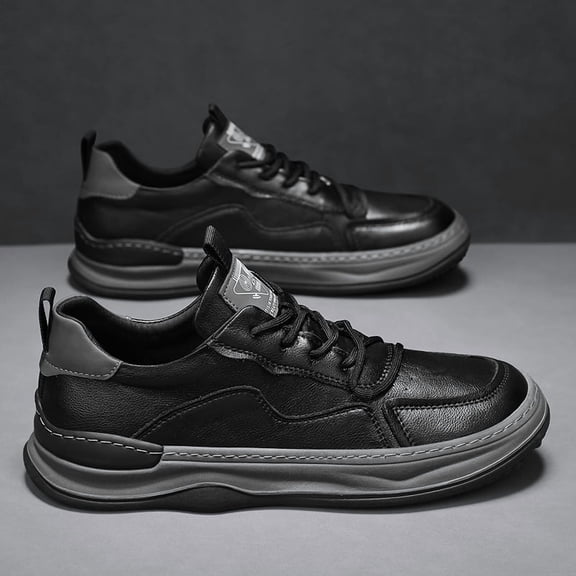 Men'S Low-Top Sneakers - Cushioned PVC Sole,Glossy Synthetic Cover Upper, Minimalist Casual Shoes with Arch Support & Non-Slip Traction - Unisex Everyday Comfortable Walking Shoes for Men