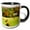 Black/White, variant on 3drose, Vermont, Green Mountains. Farm with Hay Bales - Us47 Rdu0025 - Richard Duval, 11oz Two-tone Green Mug