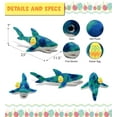 thumbnail image 3 of DolliBu Blue Tie-Dye Shark with Yellow Easter Egg Plush - Perfect Shark Stuffed Animals for Easter Basket, Cute Easter Egg Stuffed Animal Spring Toys for Girls, Boys, and Babies - 23 Inches, 3 of 6