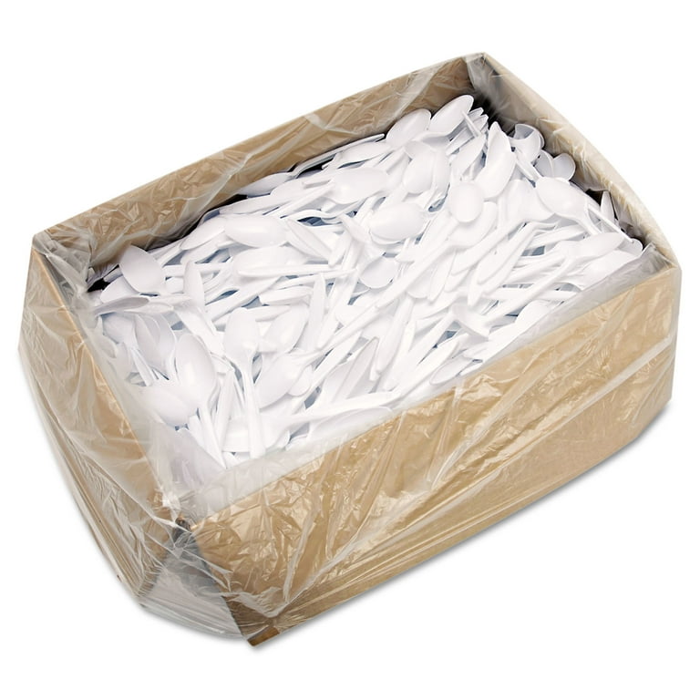 Style Setter Mediumweight Plastic Teaspoons, White, 1000/Carton Style Setter Mediumweight Plastic Teaspoons, White, 1000/Carton