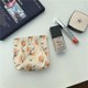 thumbnail image 2 of Bolsa de almacenamiento con estampado de metralla a prueba de agua, bolsa de cosméticos para llevar llaves, lápiz labial, mini monedero de almacenamiento (agua azul amor L) S, orquídea de cuatro hoj, 2 of 5