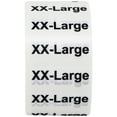 thumbnail image 1 of Clear XX-Large Clothing Size Strip Stickers | 1.25 x 5" Inches Wide | 125 Pack, 1 of 4