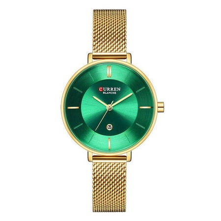 Ladies Dress Mesh Watches Fashion Slim Stainless Steel Wrist Watch For Women Curren Female Quartz Clock Montre Femme 9037 - Quartz Wristwatches