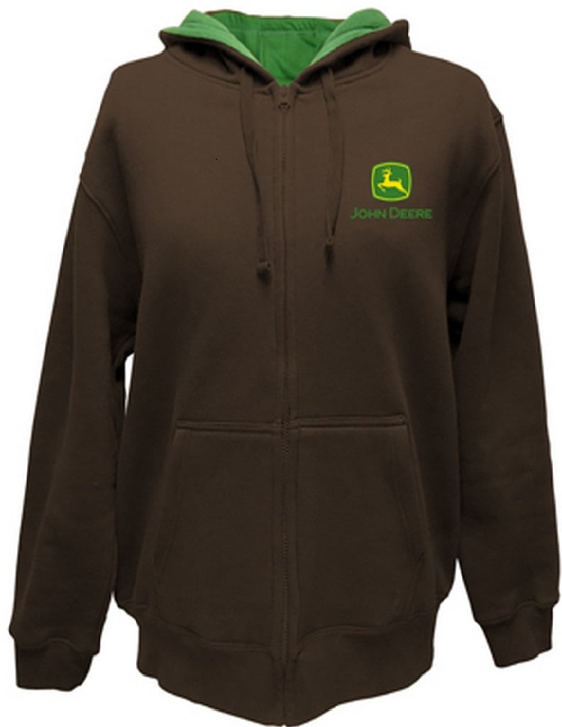 John Deere Western Sweatshirt Mens LC Logo Zip Hoodie Cotton 13030043