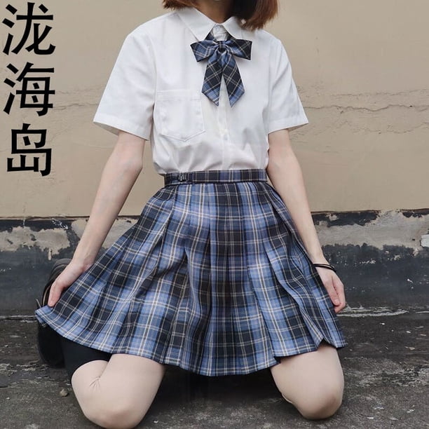 Falda plisada, minifaldas negras para mujer, falda micro a cuadros de verano e invierno, falda rosa blanca de cintura alta, falda gótica Kawaii Harajuku Y2k Tan Jianjun unisex