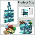 thumbnail image 2 of Reusable Canvas Tote Bag – Tropical Palm Tree Sunset Print – Vibrant Neon Aesthetic Beach Bag – Hawaiian Ocean Sunset Eco Tote – Boho Minimalist Summer Bag for Women, 2 of 7